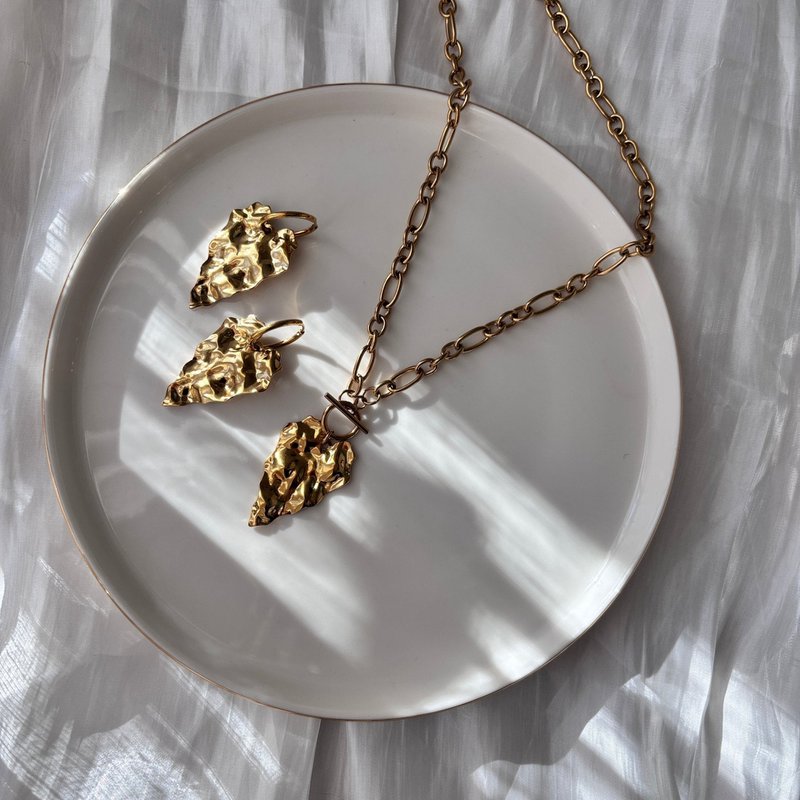 Steel Love - Collana Catena Cuore oro