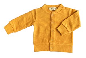 Cardigan sweat fabric mustard