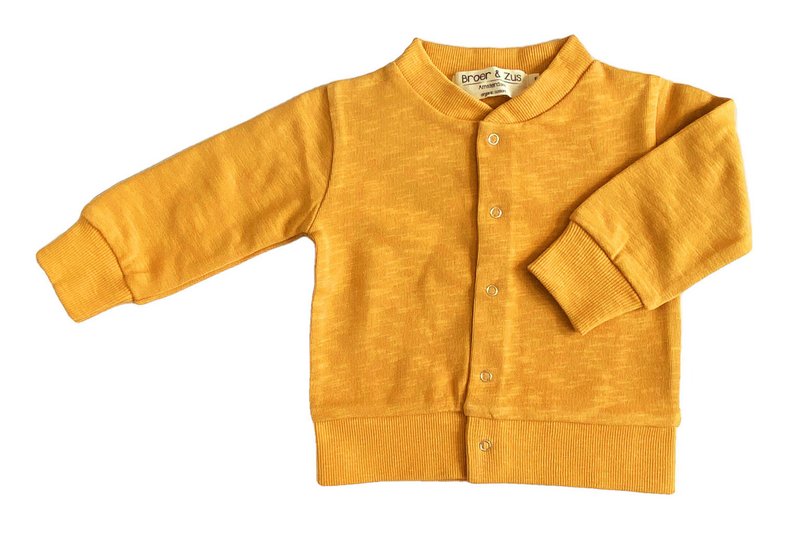 Sweater cardigan sennep