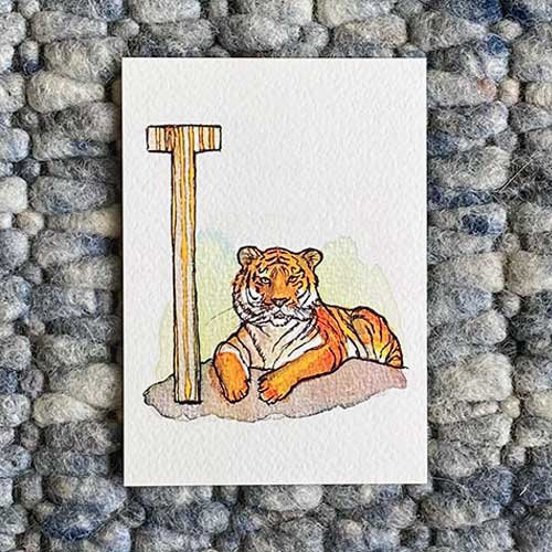 Tarjetas ABC de animales (tamaño A6)