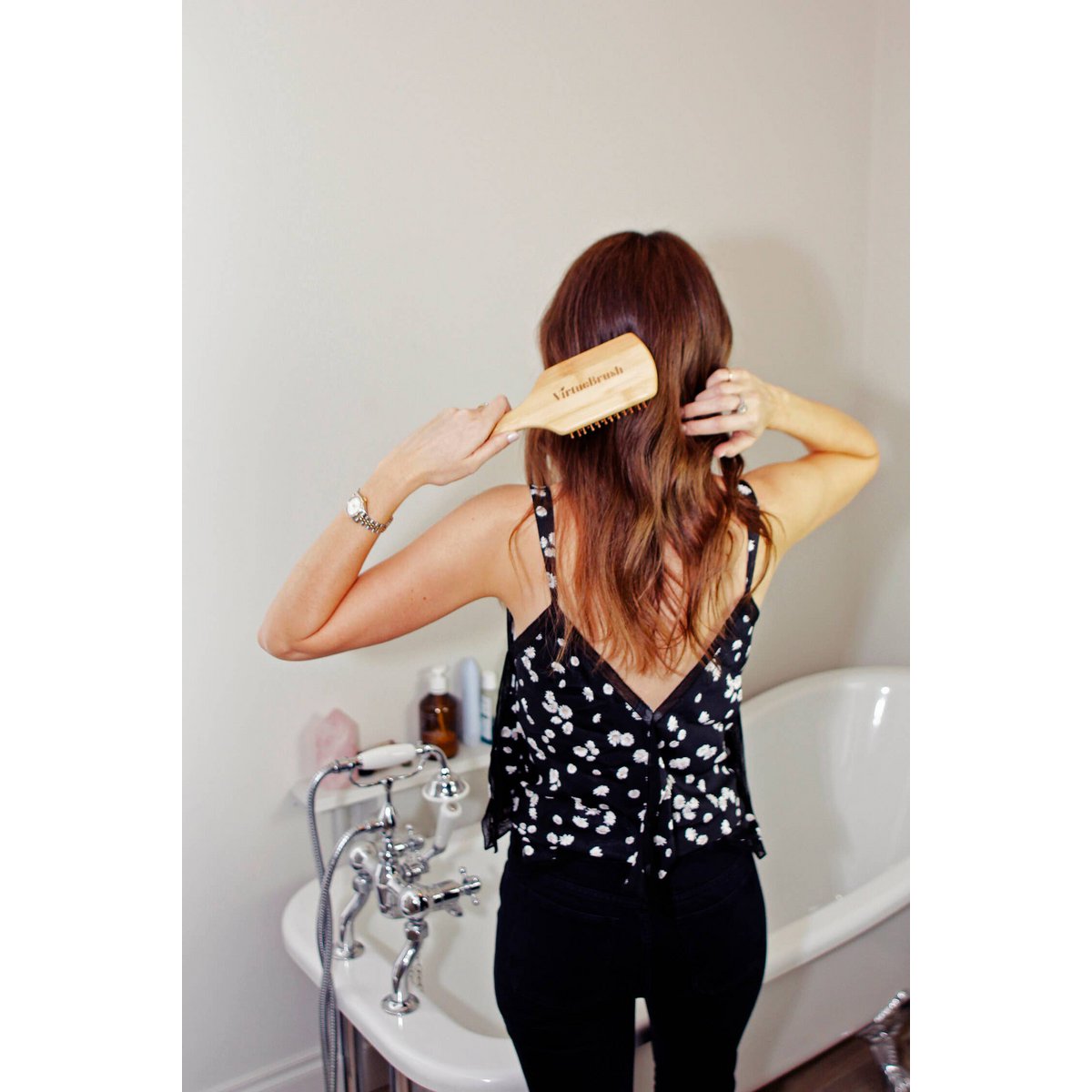 Brosse à cheveux en bambou