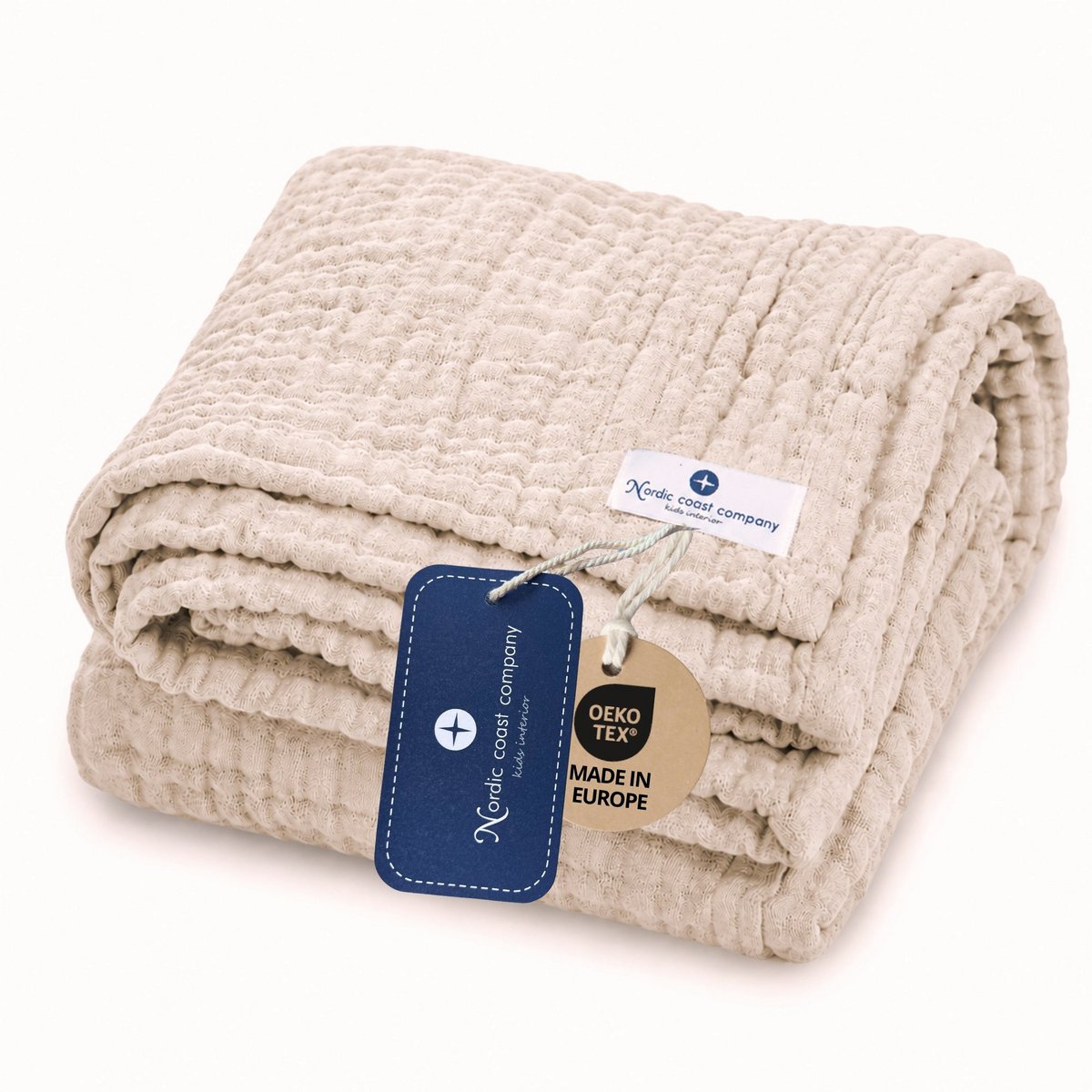 Ivory 4 in 1 Muslin Baby Blanket