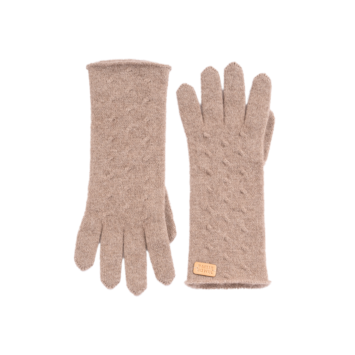 Wavy Knit Cashmere Gloves
