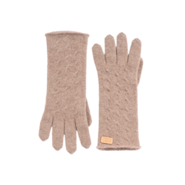 Wavy Knit Cashmere Gloves