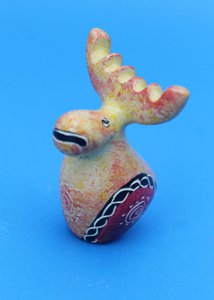 Kleiner bunter Elch design - Speckstein