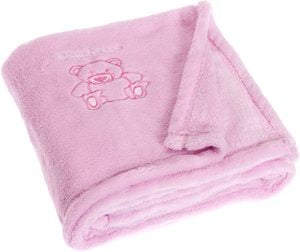 Fleece Blanket Bear - Lightpink