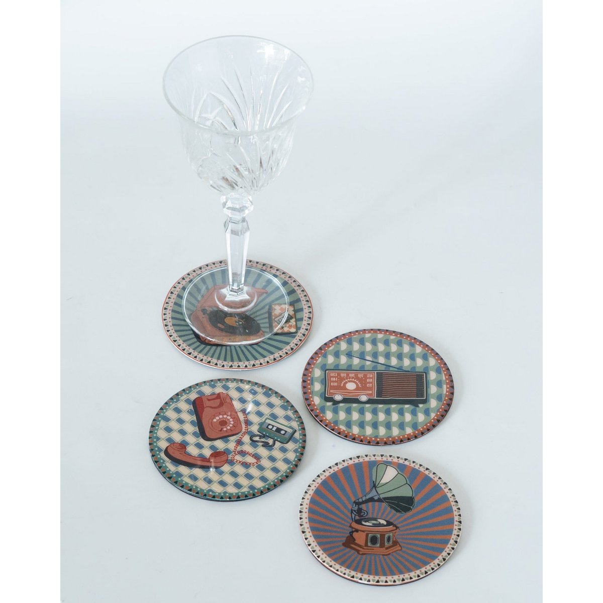 Coasters | Metal Vintage Designs | Set of 4