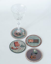 Coasters | Metal Vintage Designs | Set of 4