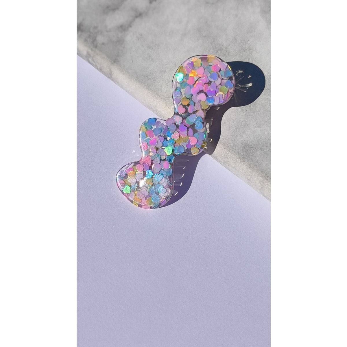 ⋒ RESIN HAIR CLIP PACK -  HEARTS (9 ITEMS) ⋒