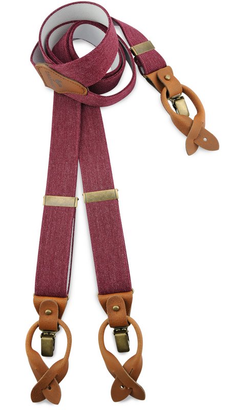 Bretelle di lusso Sir Redman Denim Urban bordeaux