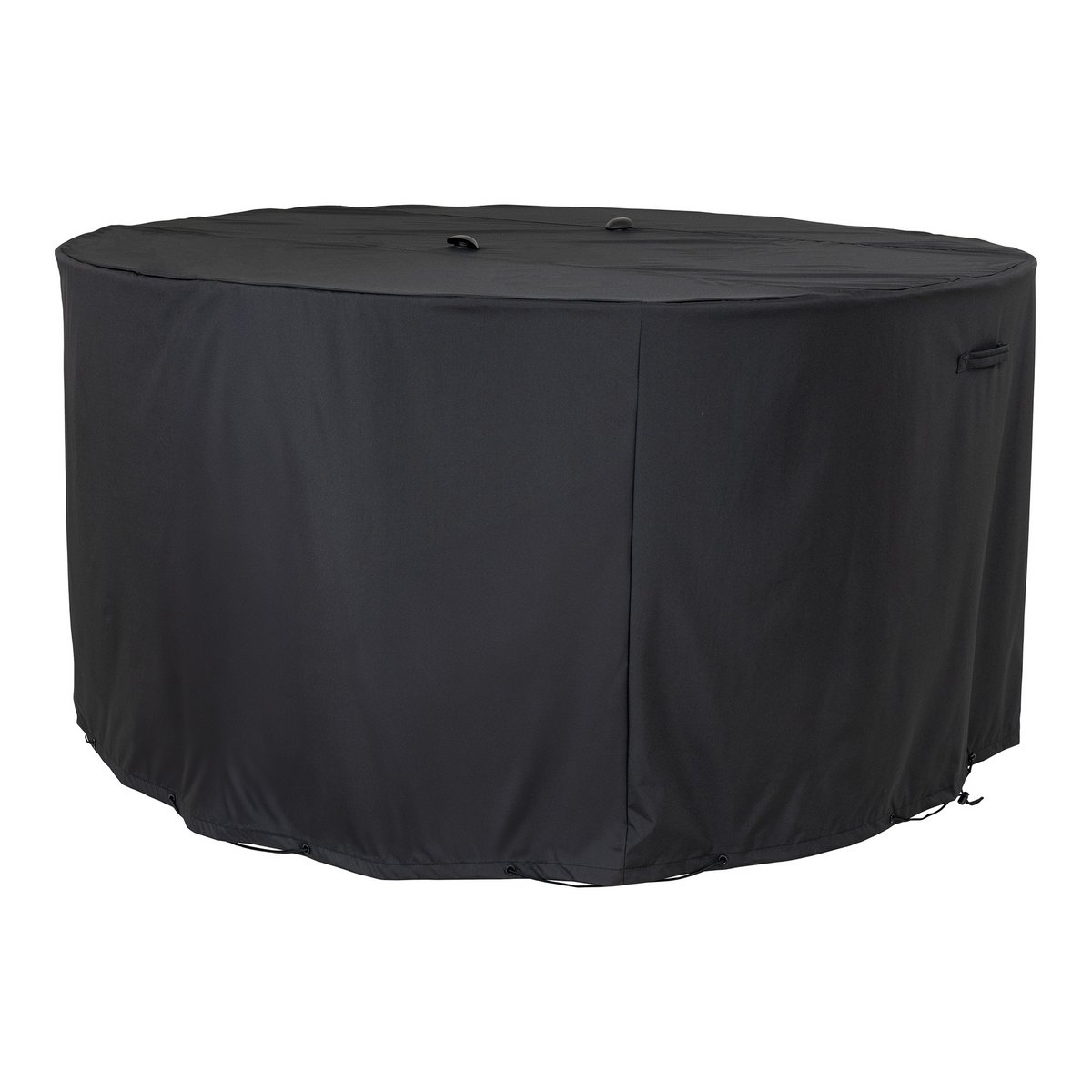 Luksus betræk - Luksus betræk til rundt bord 180 cm med 4 stole, 210g/m2 600D polyester PU belagt, vandafvisende, sort