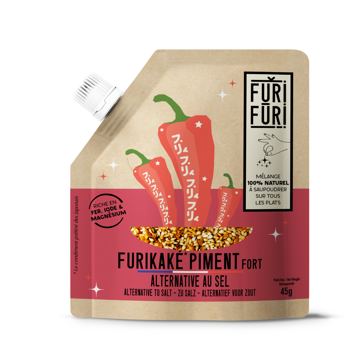 Furikake Chili - Sesame and seaweed condiment - salt alternative 45G