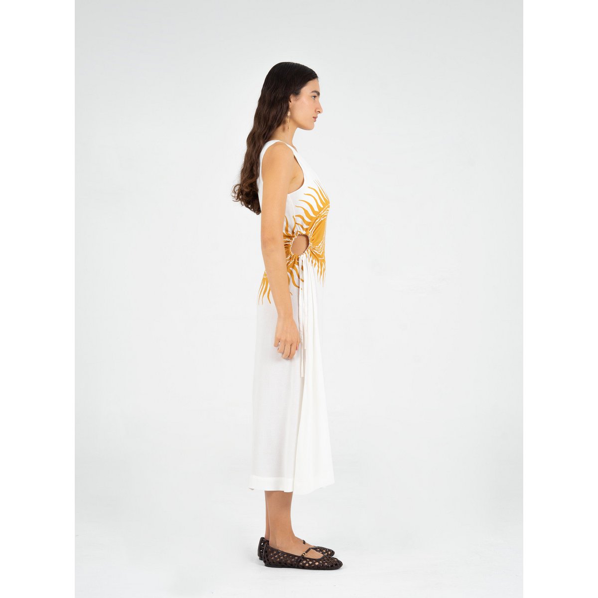 Clara Sun-Printed One-Shoulder Dress