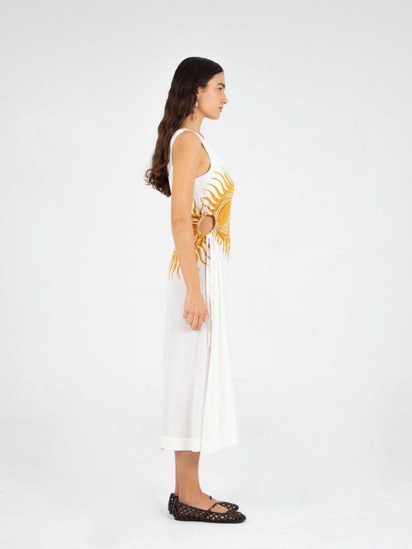 Clara Sun-Printed One-Shoulder Dress