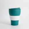 Griffige, faltbare Kaffeetasse – Dunkelgrün – 470 ml