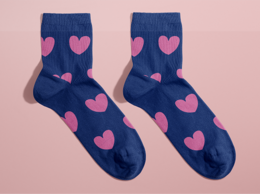 Socken - Die Unzertrennlichen - rosa Herz