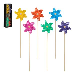 Garden plug decoration windmill 6 assorted