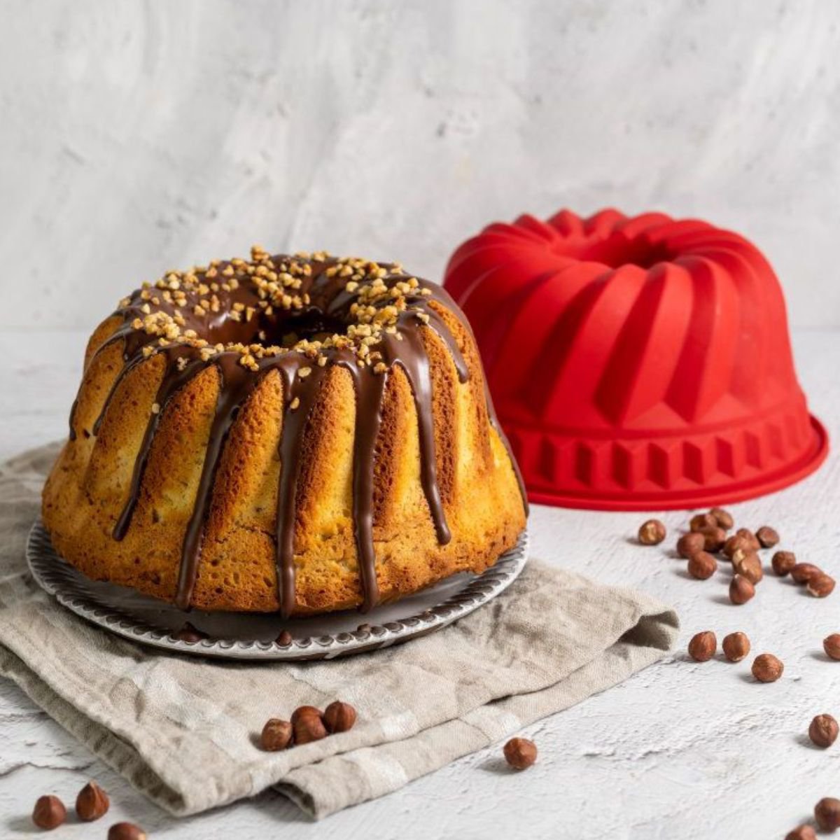 Set van 2 siliconen taartvormen 21,5 cm Dr. Oetker Flexxibel Liefs