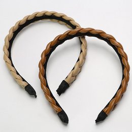 Braided Leather-Look Headband