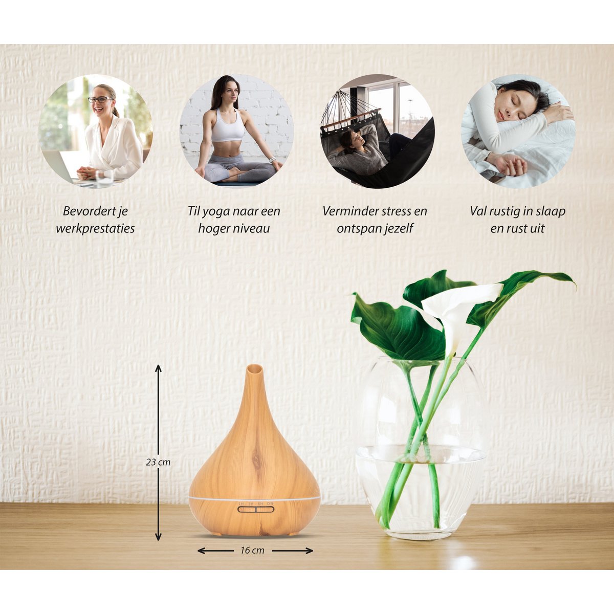 Lotus Pro - Madera Clara - Difusor de Aromas