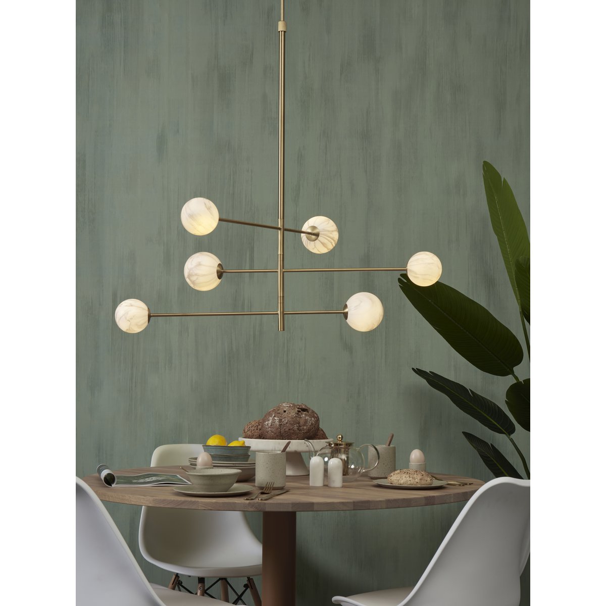 Hanglamp Carrara 3-arm, goud