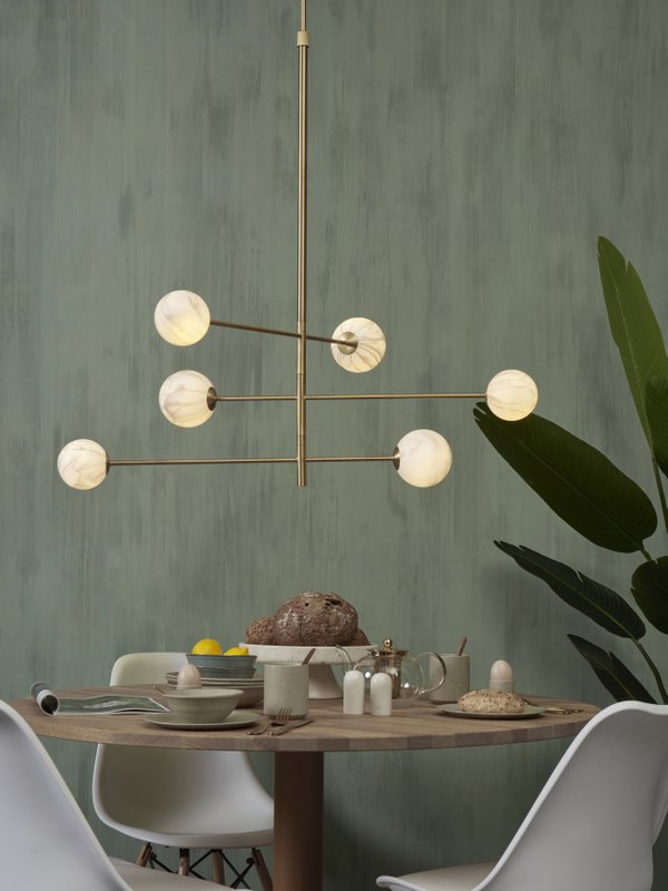 Hanglamp Carrara 3-armig, goud