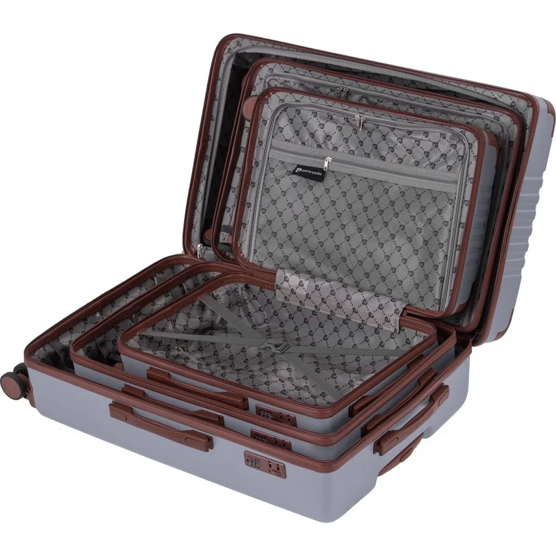 Set valigia elegante 3 pezzi Pierre Cardin_stile: ALPHA Silver