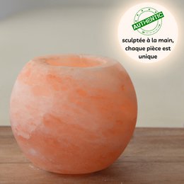Himalayan Salt Crystal Candle Holder Sphere 900g