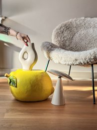 Lemon side table/stool