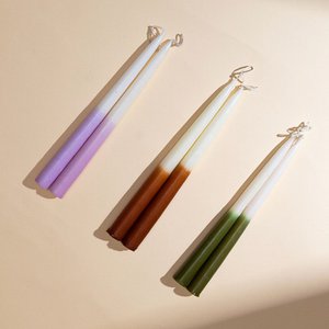 Konische Kerze | Ombr getauchtes Taper Ceramic Taro