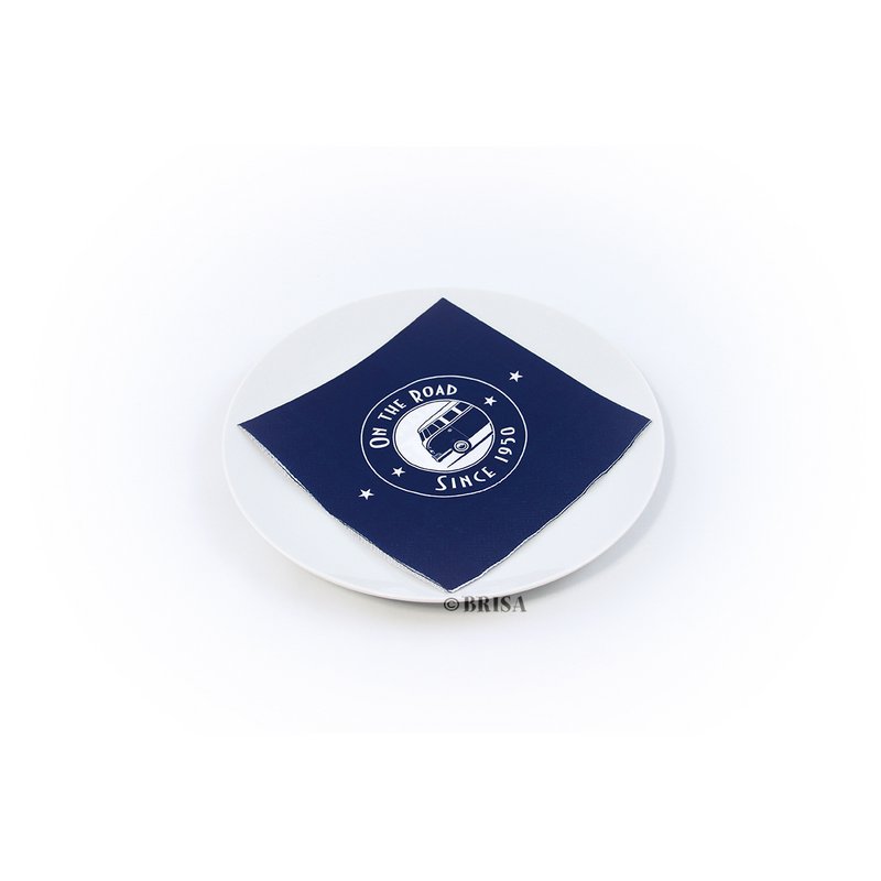 Volkswagen VW T1 Bus Printed Napkins - Ultimate Ride/White