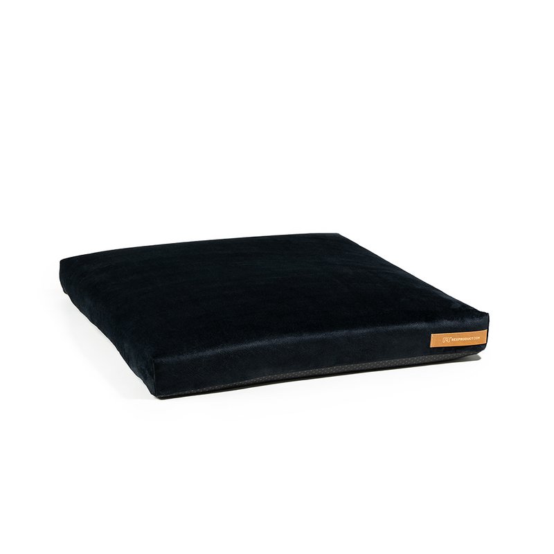 "Otto" black dog bed with orthopaedic mattress