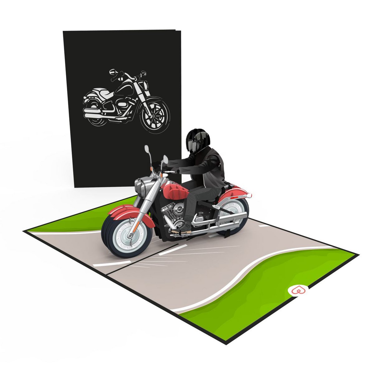 Pop-upkaart voor motorfietsen