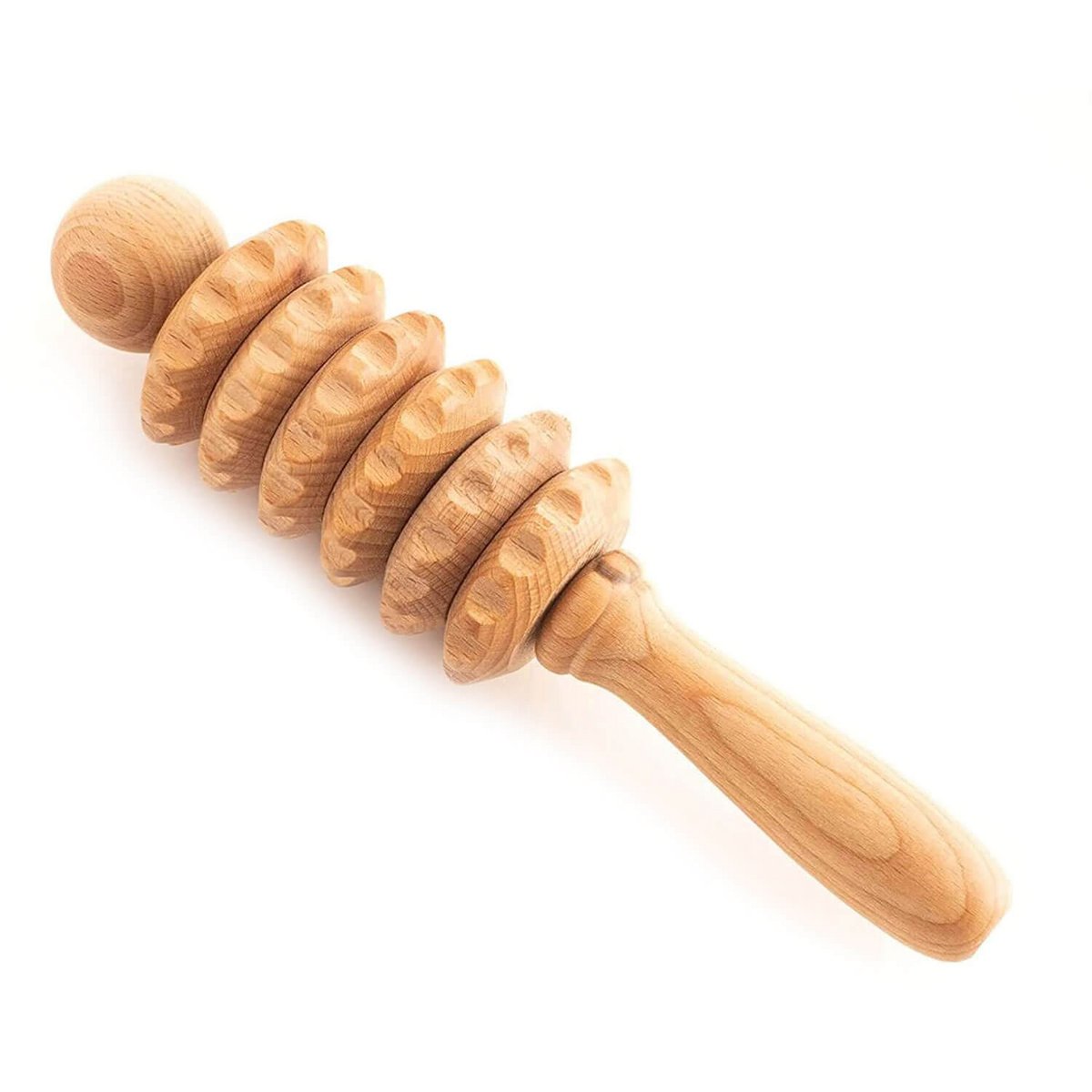 Masajeador de madera para espalda, cuello, hombro, rodillo de masaje corporal