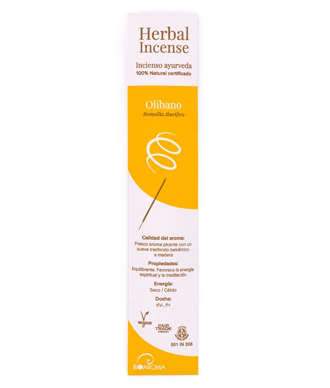 Expositor de Inciensos ecológicos certificados BioAroma. Ayurveda . Comercio Justo. Zero Waste. 8 unid de cada de 12 fragancias