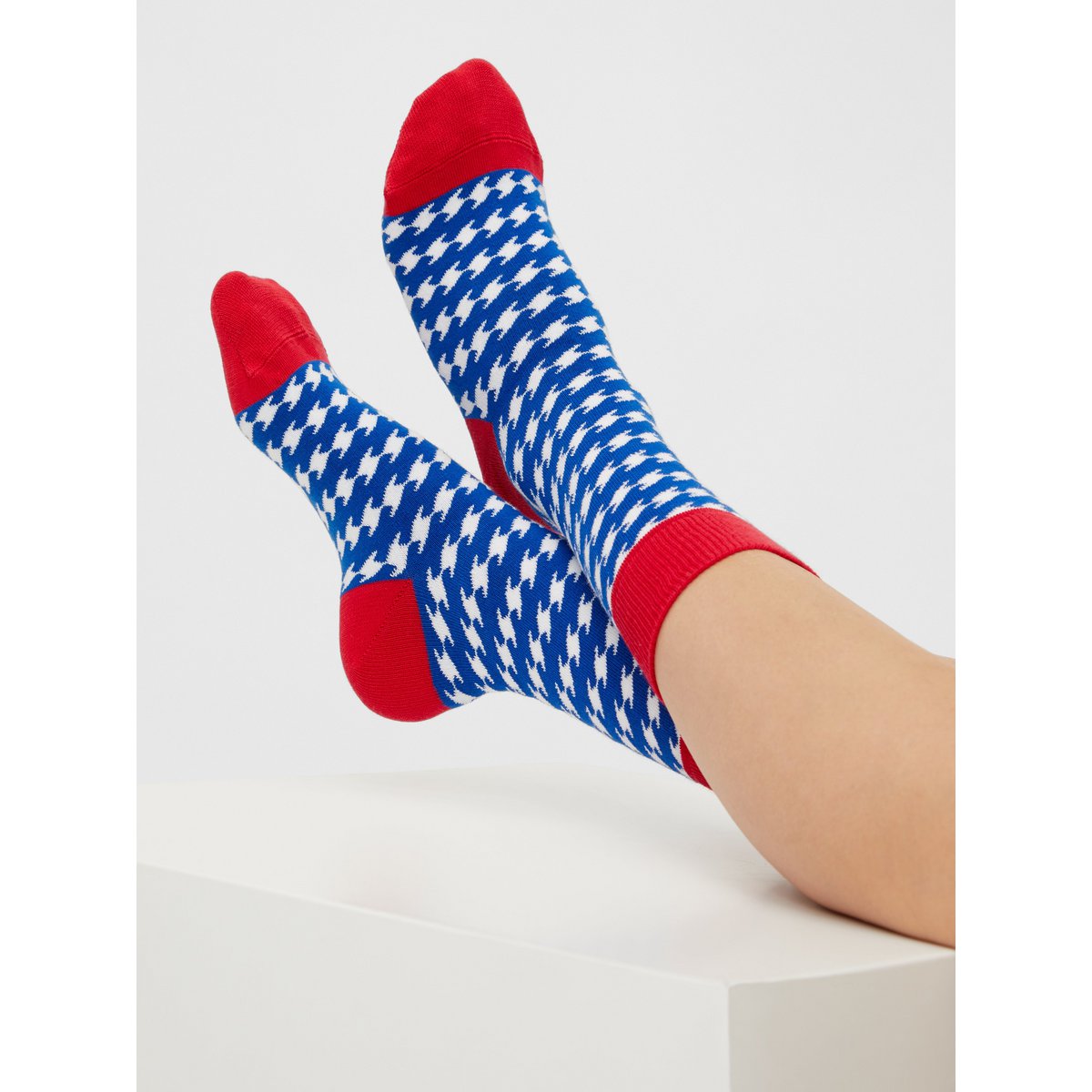 Bio Socken Hahnentritt - Bunte Socken mit Hahnentrittmuster