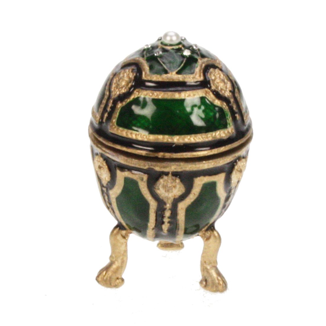 Egg antique gold/green/black