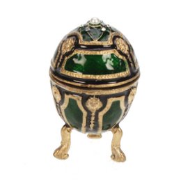 Egg antique gold/green/black