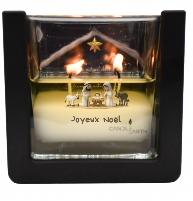 Surprise scented candle decoration - Merry Christmas - Nativity scene