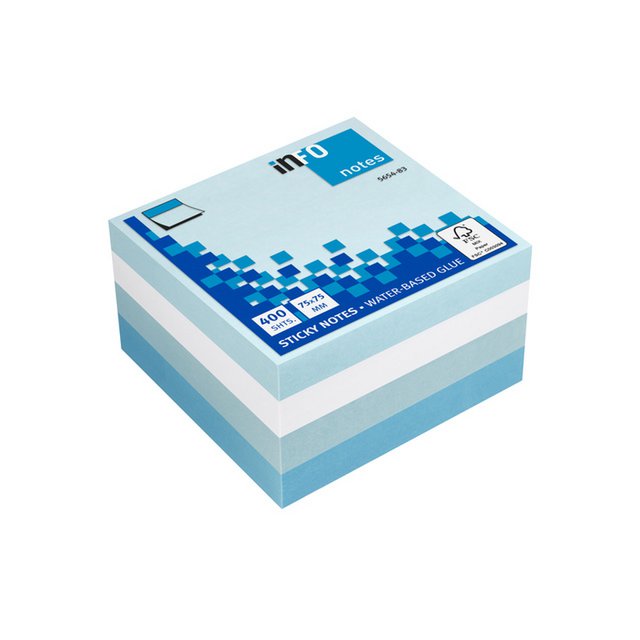 Info notities 75x75mm IJsland blok a 400 vel