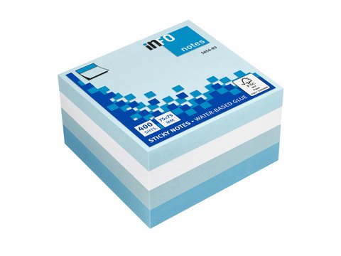 Info notities 75x75mm IJsland blok a 400 vel