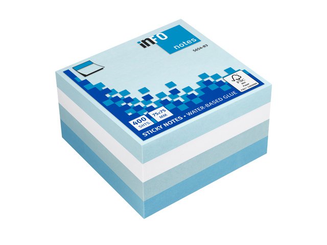 Info notities 75x75mm IJsland blok a 400 vel