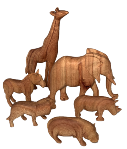 African Animals Natural/6 pieces