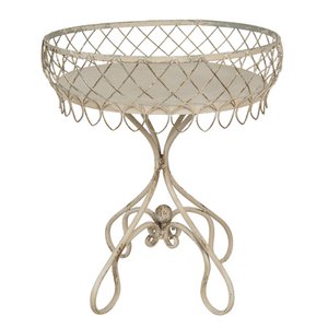 Side table Ø 55x65 cm beige iron