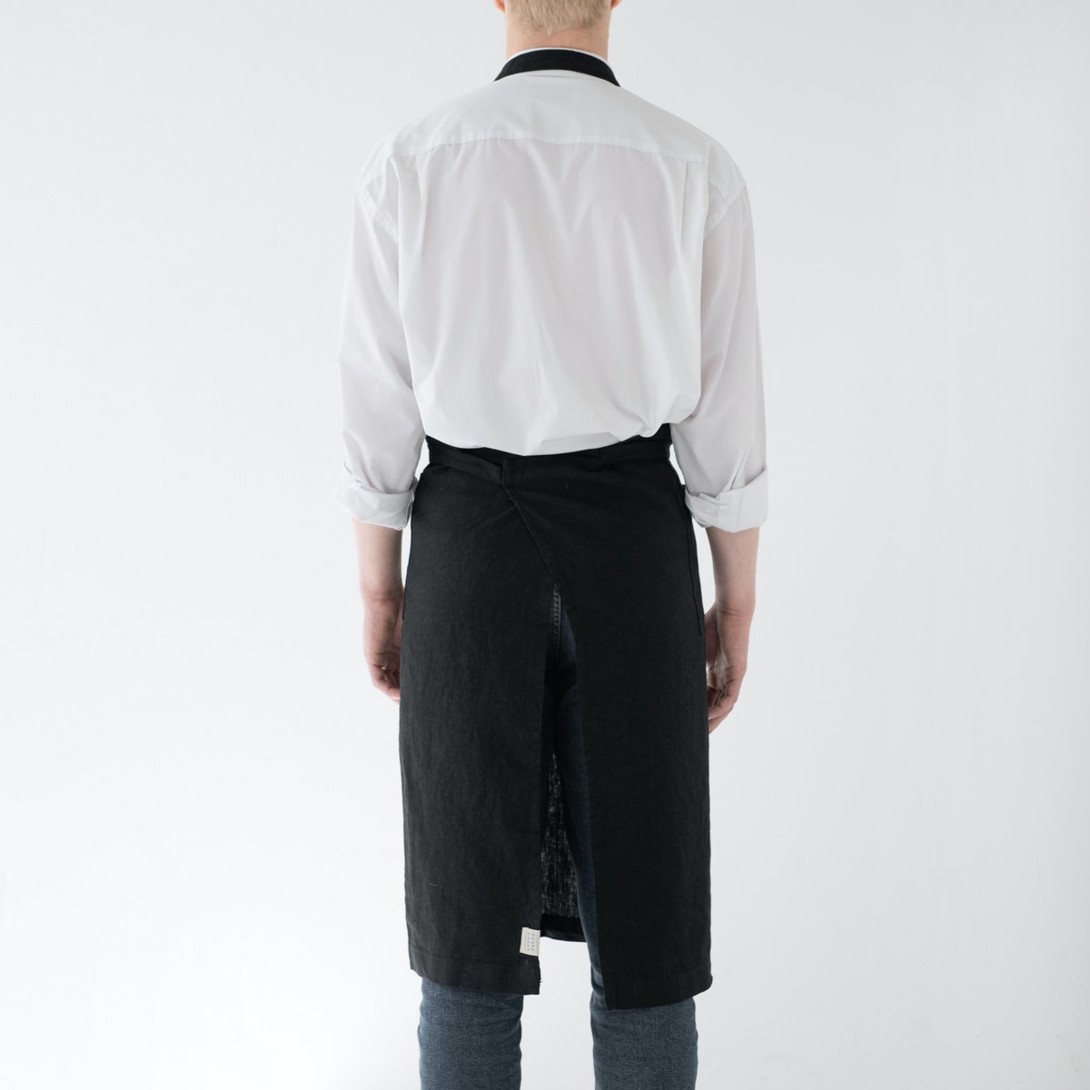 Black Linen Chef Apron