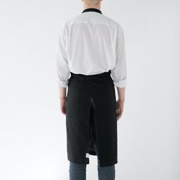 Black Linen Chef Apron