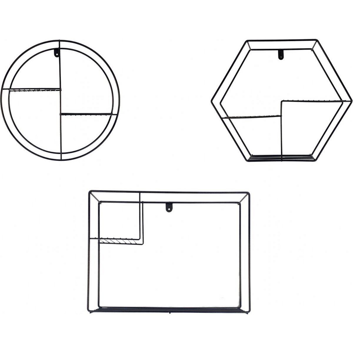 Decoración de pared geométrica de metal de Naturn Living | estantes de pared juego de 3 piezas | Perchero de pared industrial metalico | Habitación infantil | Estante de pared industrial | Armario de pared | Decoración de paredes | Perchero de pared...