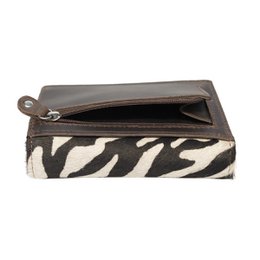 Cartera Mujer Piel Marron Oscuro RFID En 8 Estampas – Arrigo