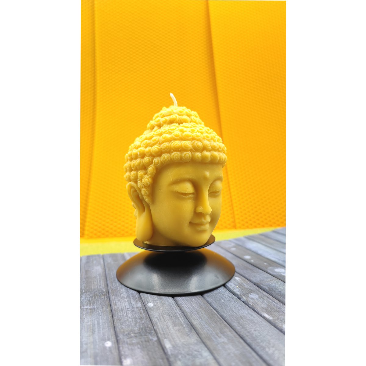 Beeswax and Soy Buddha Shaped Candle