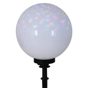 Außen Kugelerdspieß "BALL" D: 40 cm , für Außen, Erdspieß aus Kunststoff , Weiß, E27 , - Wegeleuchten